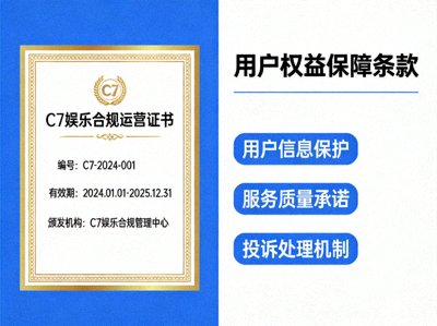 C7娱乐合规运营证书与用户权益保障条款的示意图片