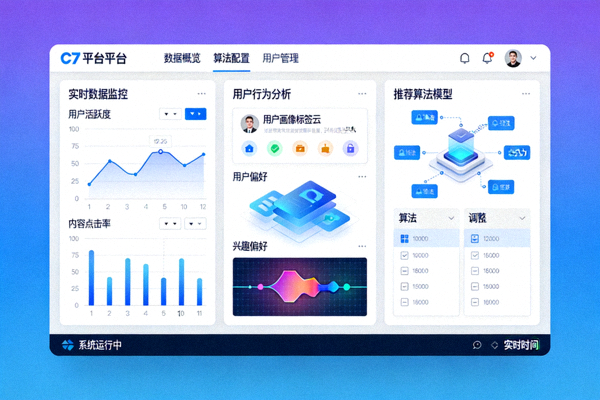 C7娱乐平台智能推荐算法与数据分析后台界面展示